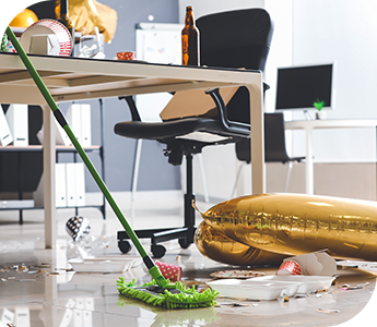 emergency-event-cleaning-d Emergency event cleaning in an office after a party