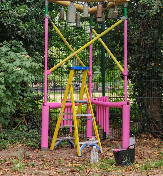 repainted-sensory-play-equipment.jpg Repainted sensory play equipment at Lady Allen Adventure Playground, refreshed with bright colours during the site refurbishment.